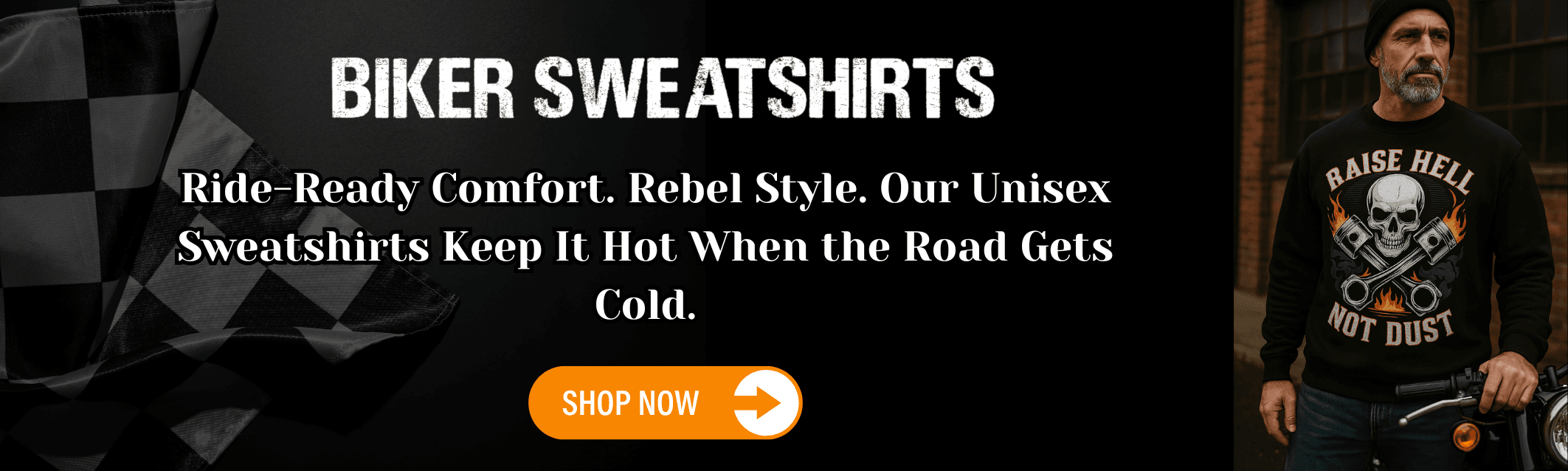 Biker Sweatshirts : Shop Now