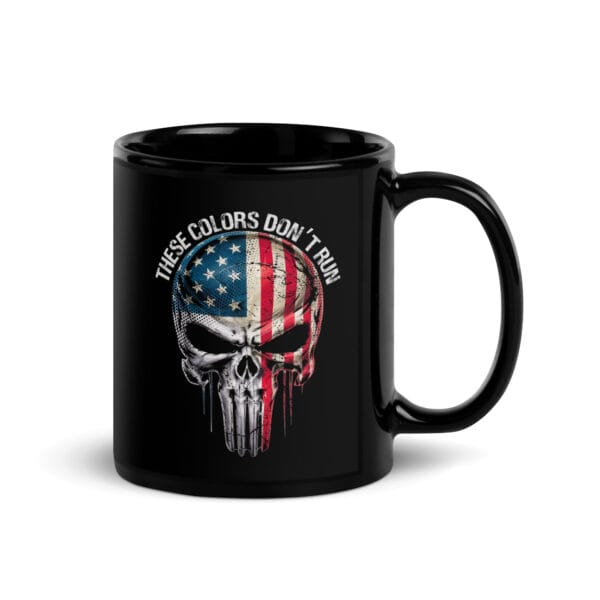These Colors Don't Run : USA Patriot Black Glossy Mug