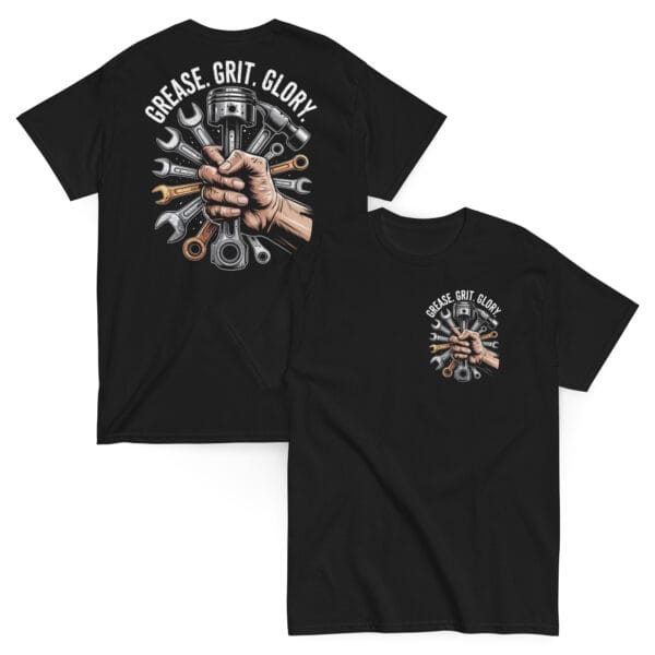 Grease Grit Glory Biker T-Shirt | Classic Fit for Real Riders