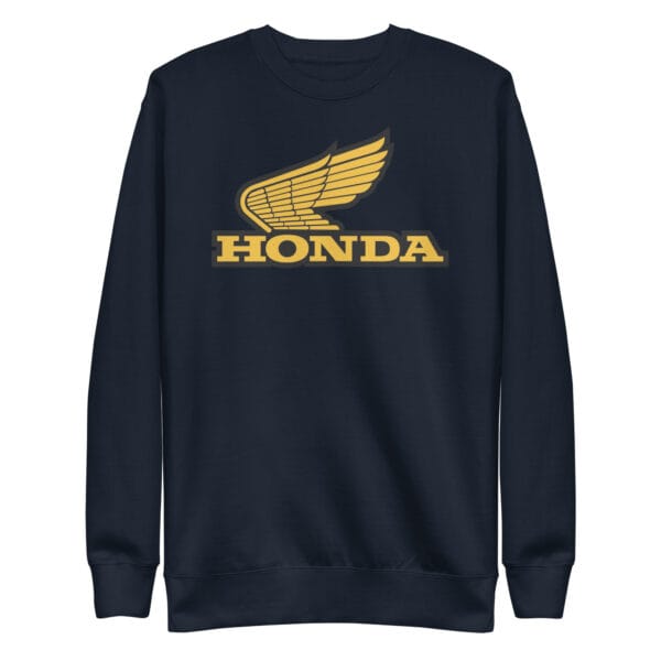 Vintage Honda LogoUnisex Premium Sweatshirt - Image 3